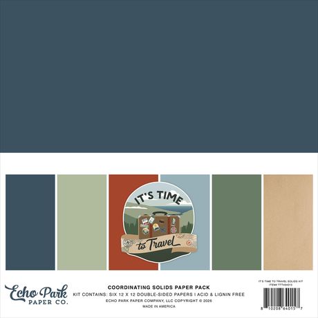 Echo Park Paper Solids Collection - [Collection] - It's Time To Travel