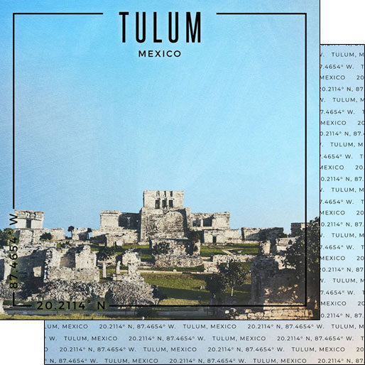 Scrapbook Customs 12x12 Paper - Mexico Tulum