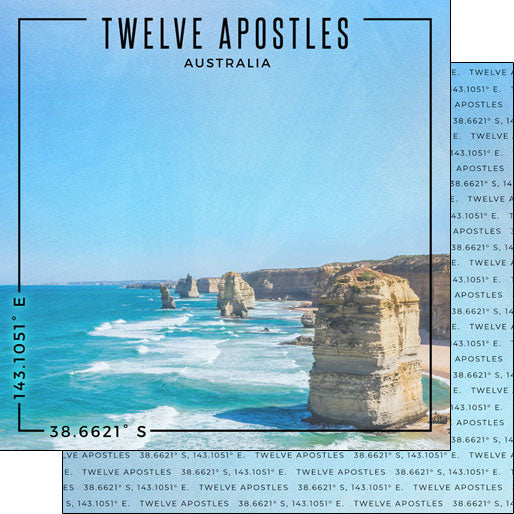 Stamping Station 12x12 Paper -Australia Twelve Apostles