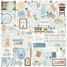 Carta Bella 12x12  Stickers  [Collection] - Little Lullibies Baby Boy