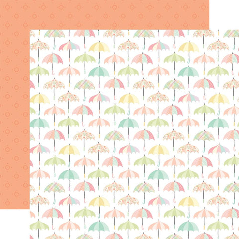 Carta Bella 12x12 Paper  [Collection] - Here Comes Spring - Umbrella Days