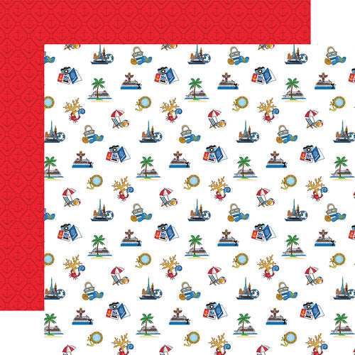 Carta Bella 12x12 Paper  [Collection] - Bon Voyage - Vacation Vibes