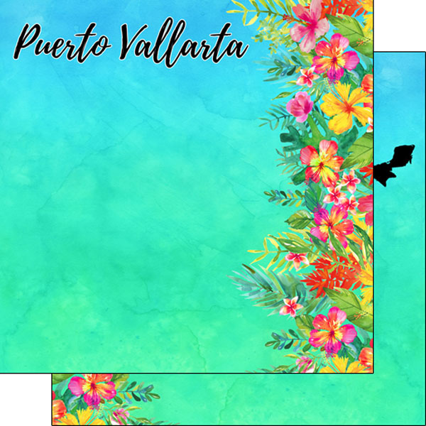 Scrapbook Customs 12x12 Paper - Mexico - Puerto Vallarta Getaway