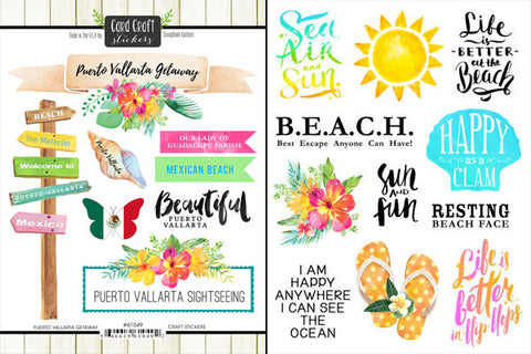 Scrapbook Customs Sticker -  Puerto Vallarta Getaway Stickers