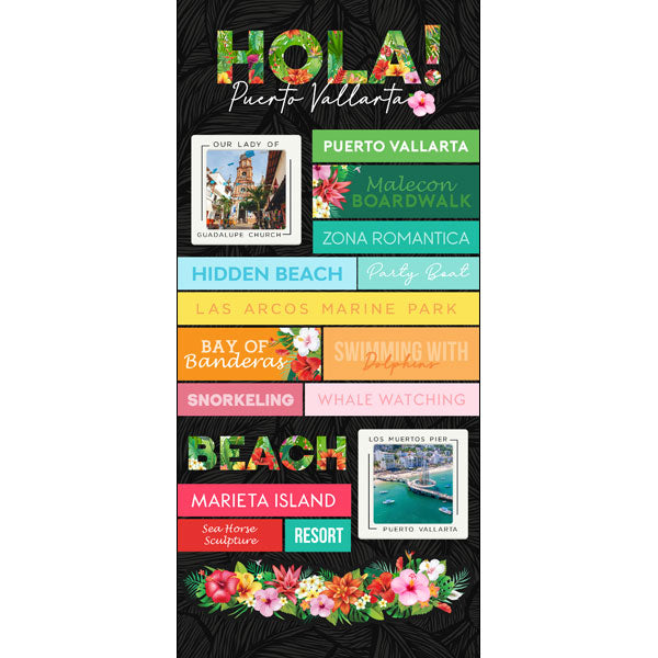 Scrapbook Customs Sticker - Puerto Vallarta Tropical
