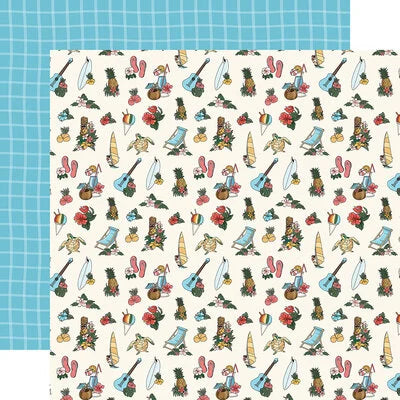 Carta Bella 12x12 Paper  [Collection] - Hawaii - Hawaiian Vibes Icons