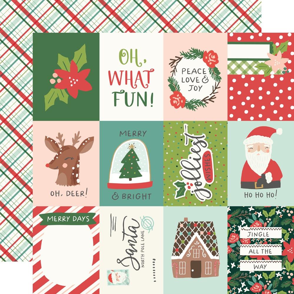 Simple Stories 12x12 Paper  [Collection]  - Santa's Village - 3x4 Elements