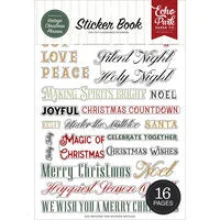 Echo Park Sticker Book - Vintage Christmas Phrases