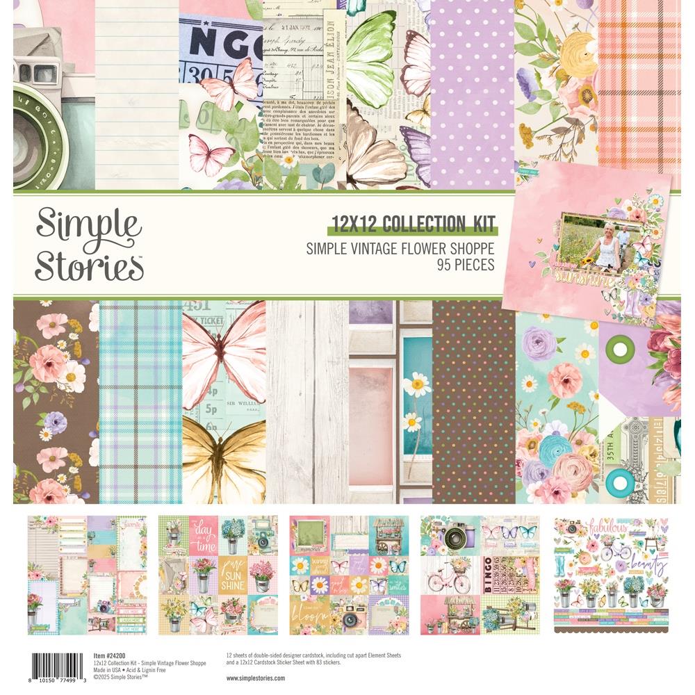 Simple Stories  12x12 Paper [Collection] - Vintage Flower Shoppe