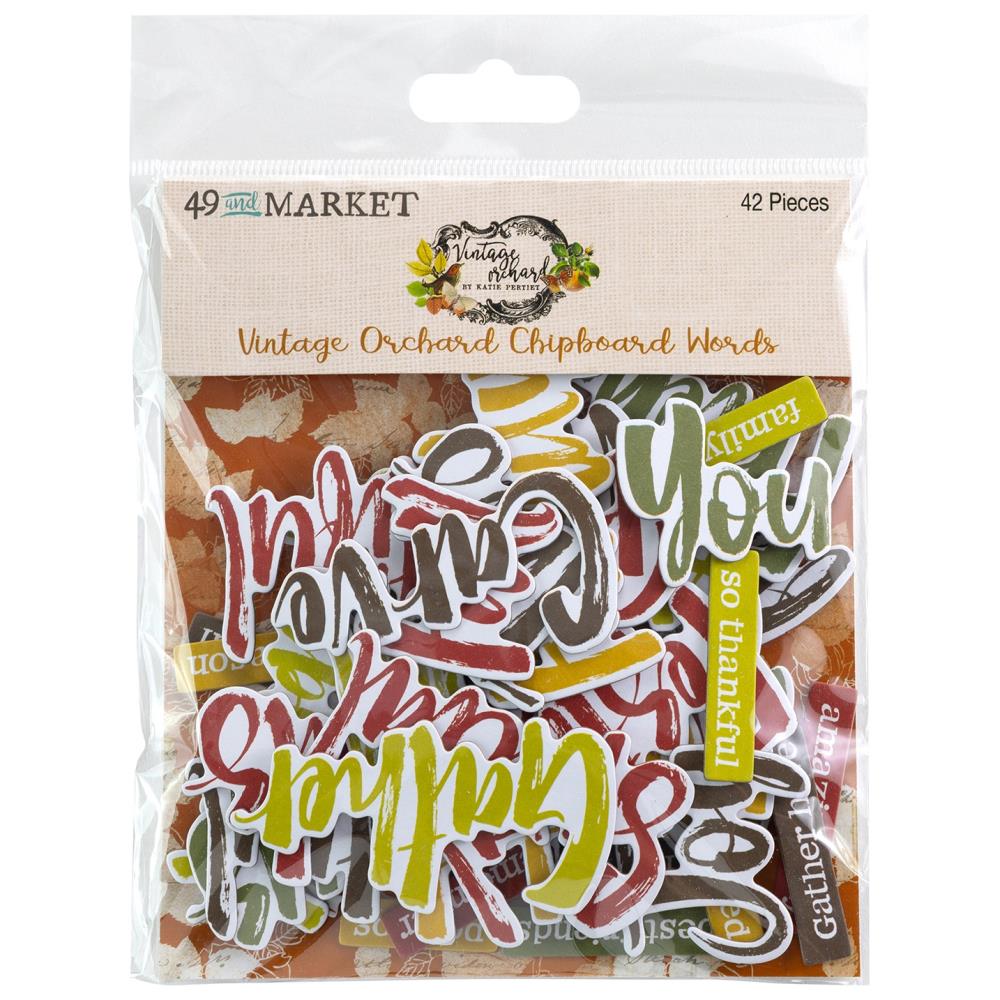 49 and Market Chipboard Word Set [Collection]  - Vintage Orchard