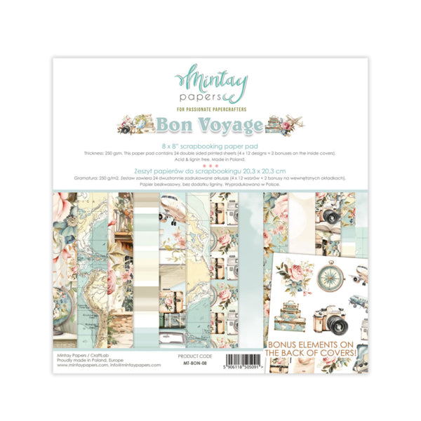Mintay 8x8 Paper (Collection) - Bon Voyage