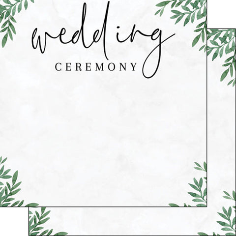 Scrapbook Customs 12x12 Paper - Wedding Ceremony