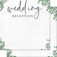 Scrapbook Customs 12x12 Paper - Wedding Reception