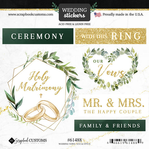 Scrapbook Customs Sticker - Wedding Stickers - Wedding Vows