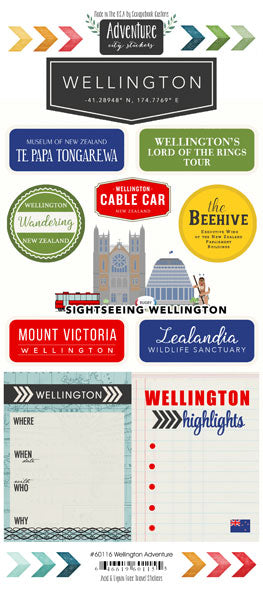 Scrapbook Customs Sticker - Wellington Adventure City Sticker