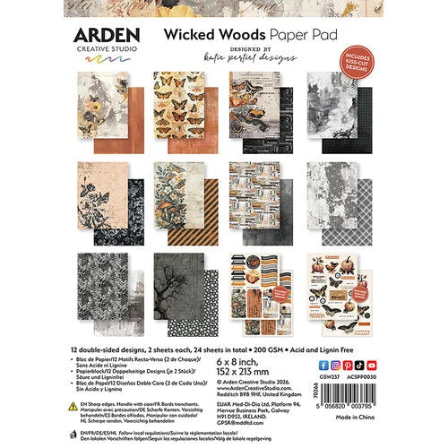 Arden Creative Studio 6x8 Paper Pad - Wicked Woods