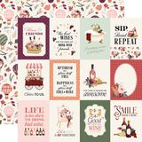 Carta Bella 12x12 Paper  [Collection] - Wine  - 3x4Journaling Cards