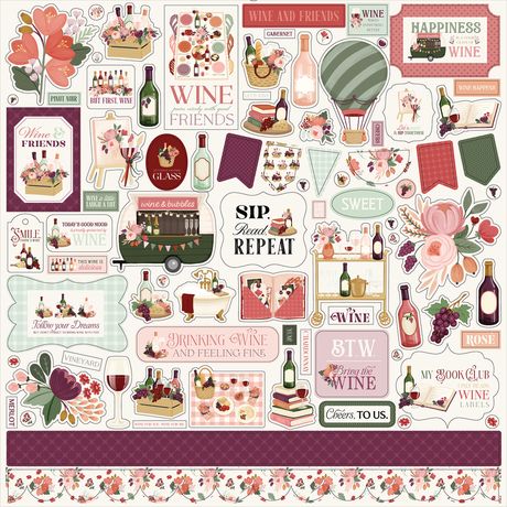 Carta Bella Cardstock Stickers - [Collection] - Wine