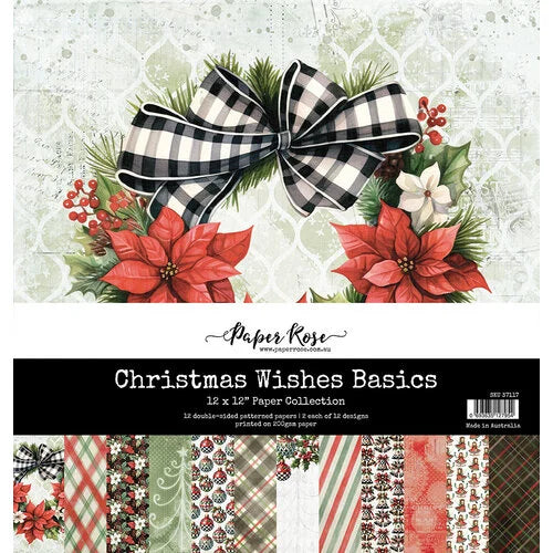 Paper Rose 12x12 Paper (Collection) - Christmas Wishes Basics