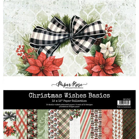 Paper Rose 12x12 Paper (Collection) - Christmas Wishes Basics