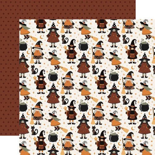 Carta Bella 12x12 Paper  [Collection] - Handmade Halloween - Witches Night Out
