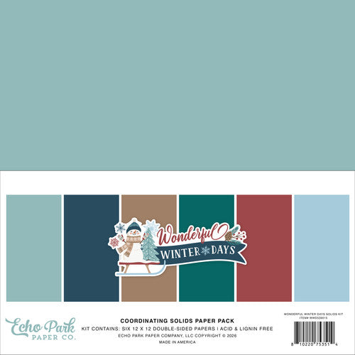 Echo Park Paper Solids Collection - [Collection] -Wonderful Winter Days