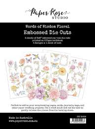 Paper Rose Embossed Die Cuts - Words Of Wisdom Floral