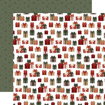 Carta Bella 12x12 Paper  [Collection] - Have a Berry Christmas - Wrapped With Care