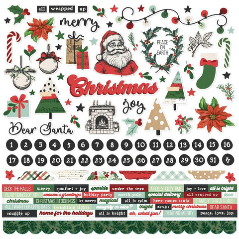 Simple Stories 12x12  Cardstock  Stickers  [Collection] - All Wrapped Up