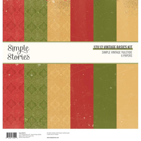 Simple Stories  12x12 Paper [Collection] - Simple Vintage Yuletide - Basics Kit (Copy)