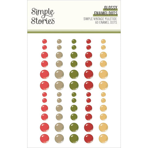 Simple Stories Enamel Dots - [Collection] - Simple Vintage Yuletide