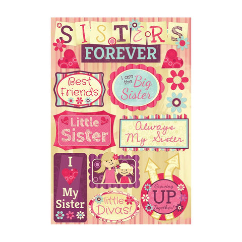 Karen Foster Cardstock Stickers - Sisters Forever