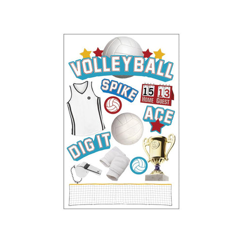 Paper House 3D Stickers - Volleyball