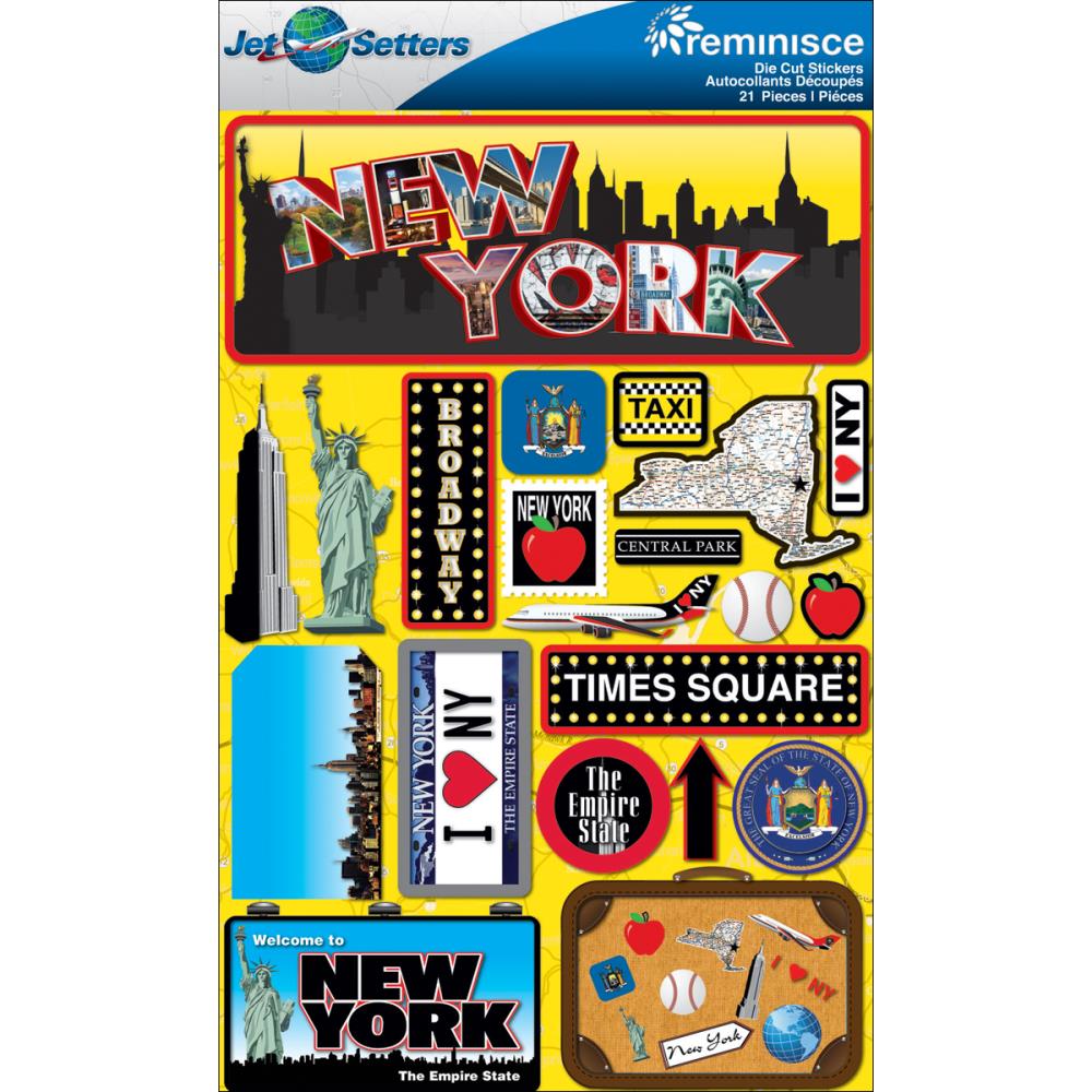 Reminisce - Die Cut Dimensional Stickers - New York