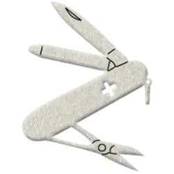Fabscraps Die-Cut Grey Chipboard - Army Knife