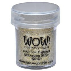 WOW Embossing Powders - Clear Gold Highlight Embossing Glitter