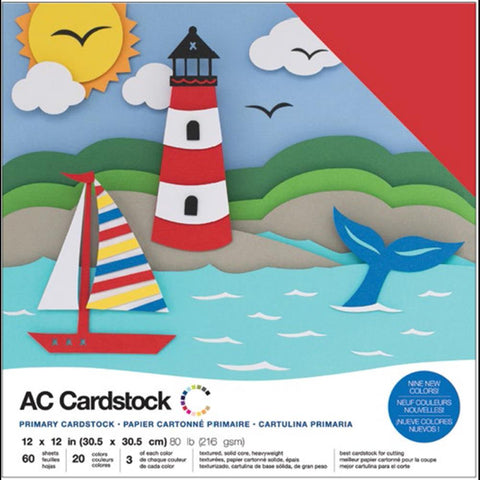 American Crafts 12x12 Cardstock  - Primary