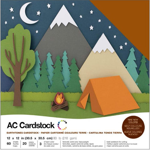 American Crafts 12x12 Cardstock  - Earthtones