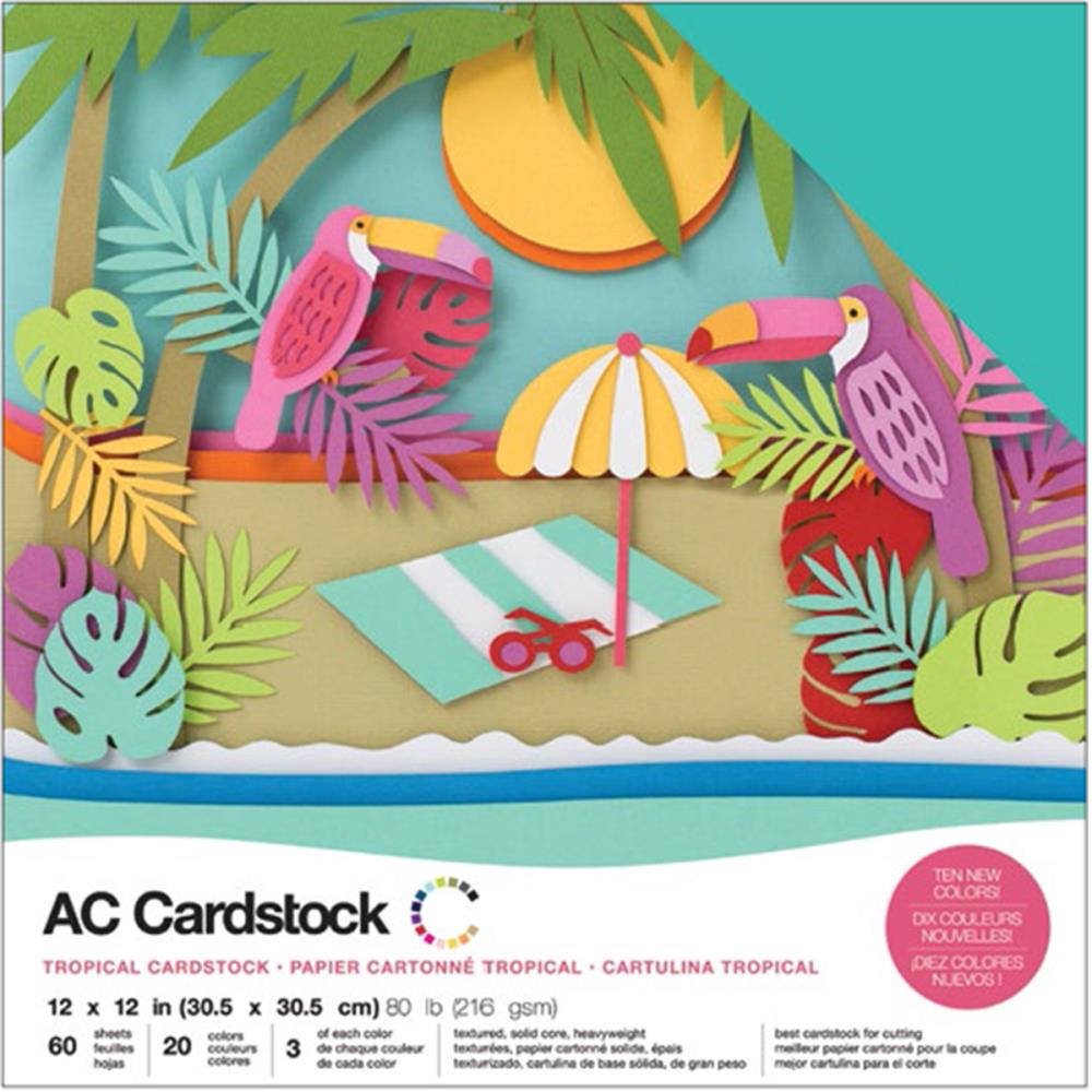 American Crafts 12x12 Cardstock  - Tropical