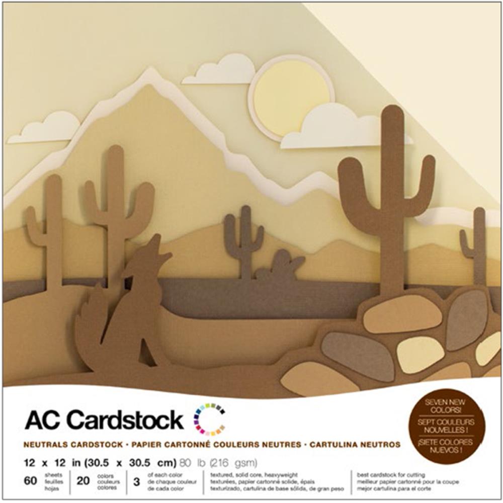 American Crafts 12x12 Cardstock  - Neutrals