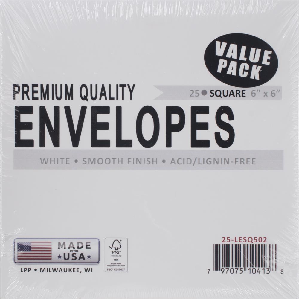 Leader Paper Envelopes - Square White - Value Pack