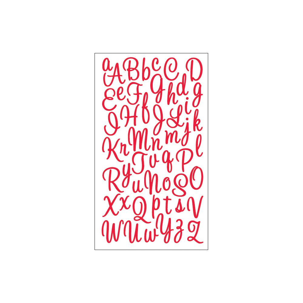 EK Sticko Alpha Stickers - Small Sweetheart Red Glitter