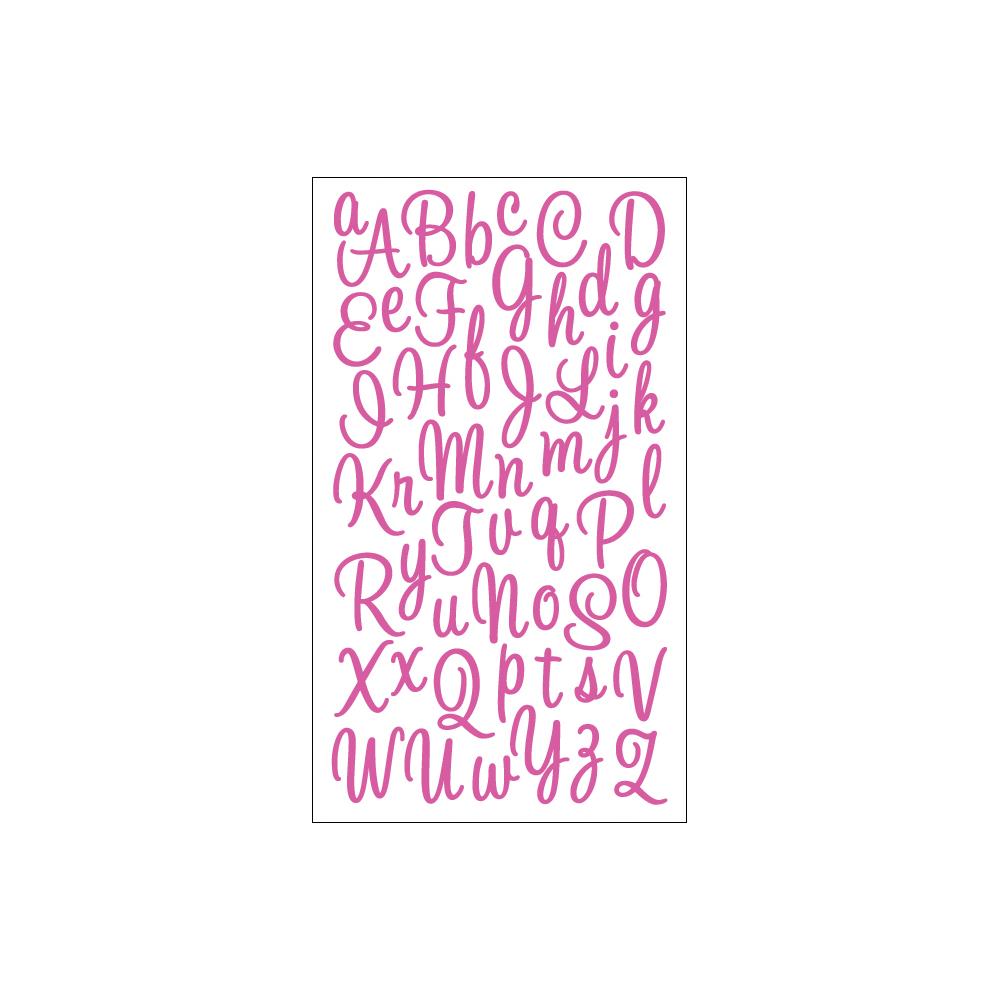 EK Sticko Alpha Stickers - Small Sweetheart Script Pink