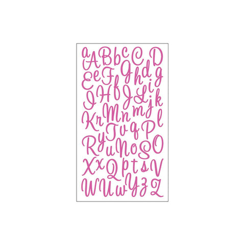 EK Sticko Alpha Stickers - Small Sweetheart Script Pink