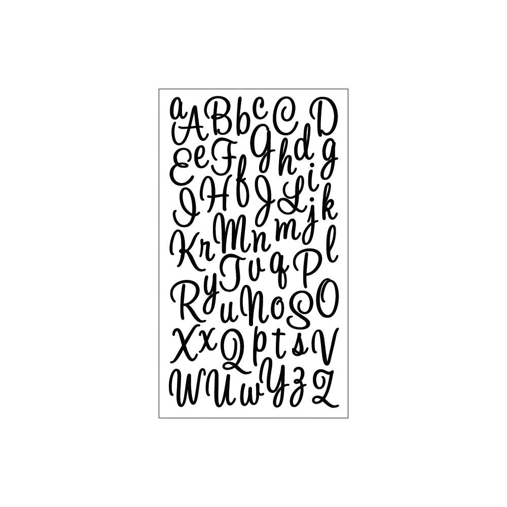 EK Sticko Alpha Stickers - Small Sweetheart Black Glitter