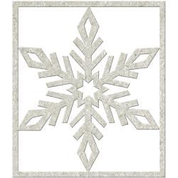 Fabscraps Die-Cut Grey Chipboard - Big Snowflake