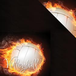 Reminisce Paper 12x12 - [Collection] The Volleyball Collection - Volleyball On Fire