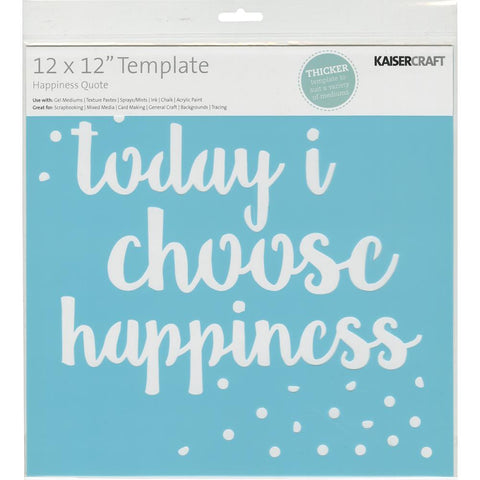 Kaisercraft 12x12 Template - Happiness Quote