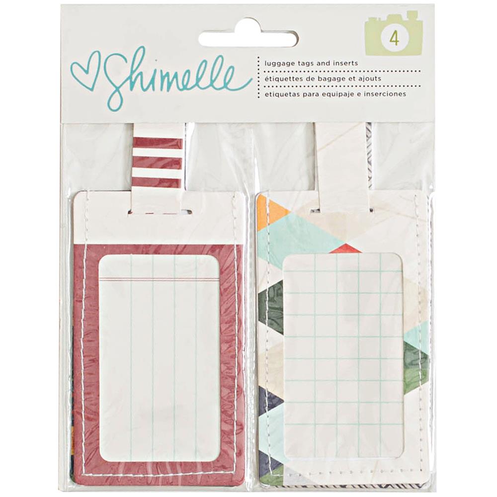 American Crafts [Collection] - Shimelle Go Now Go - Luggage Tags and Inserts