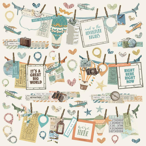 Simple Stories 12x12  Stickers [Collection] - Simple Vintage Traveler Banners